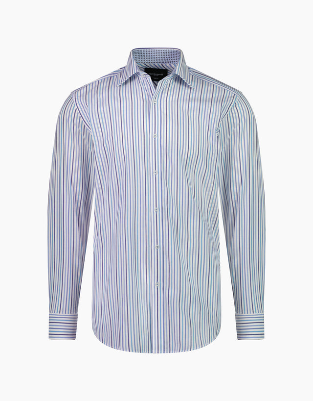 Barbican Blue Multi Stripe Shirt