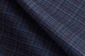 Made To Measure Dark Blue with Bordeaux and Grey Check flannel Jacket