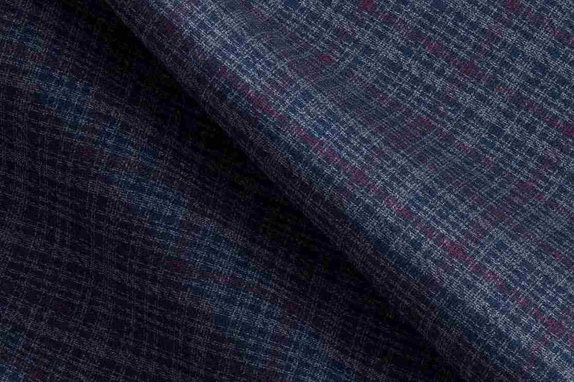 Made To Measure Dark Blue with Bordeaux and Grey Check flannel Jacket