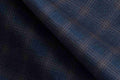 Made To Measure Dark Blue with Brown Madras Check Flannel Jacket