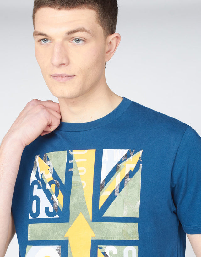 Ben Sherman Typography Flag Sea Tee