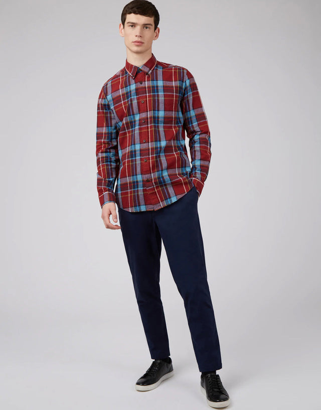 Ben Sherman Madras Check Red Shirt