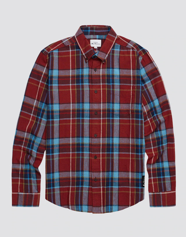 Ben Sherman Madras Check Red Shirt