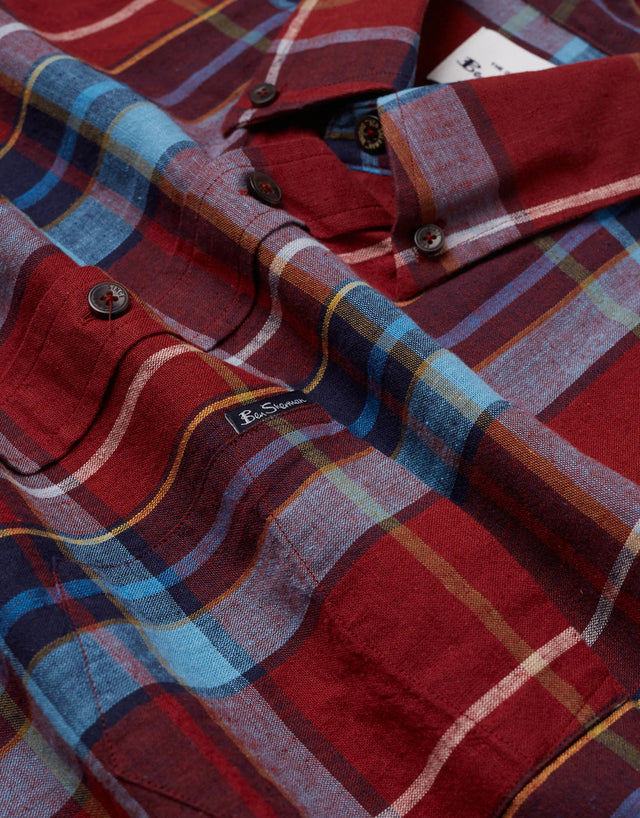 Ben Sherman Madras Check Red Shirt