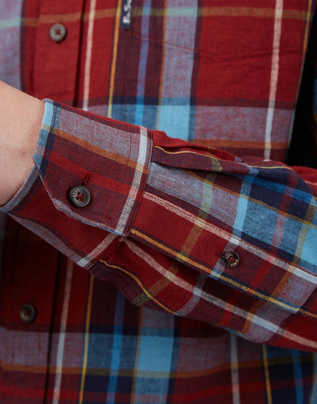 Ben Sherman Madras Check Red Shirt