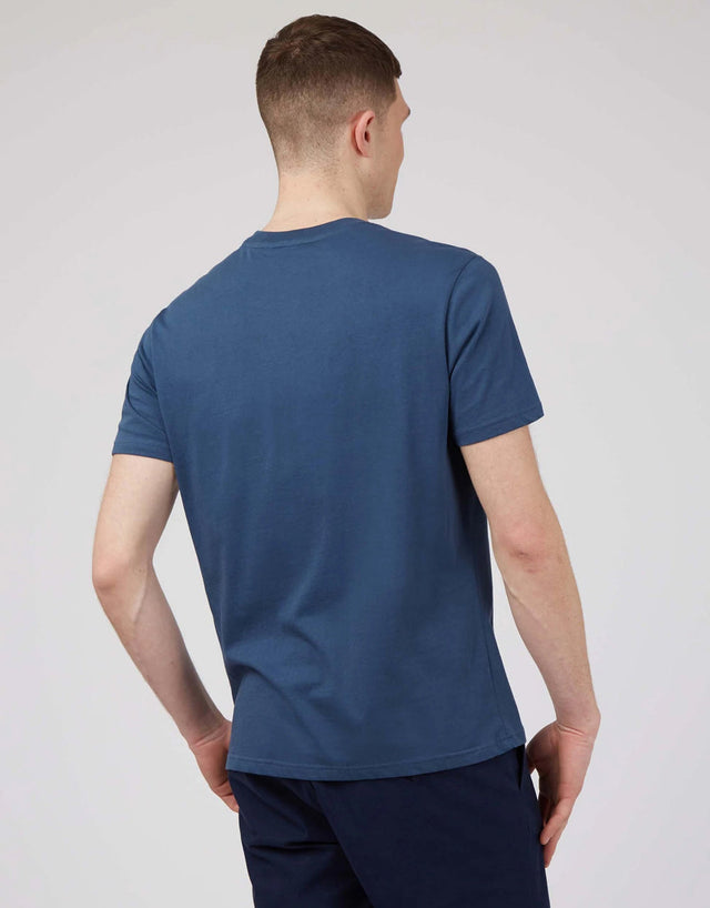 Ben Sherman Music Mash Print Blue Denim T-Shirt