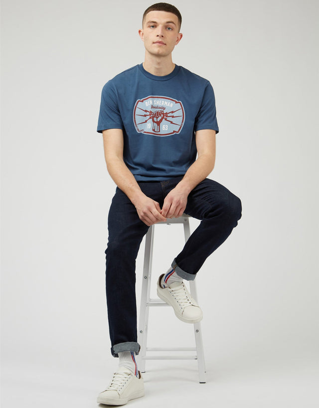 Ben Sherman Broadcasting Power Blue Denim T-Shirt