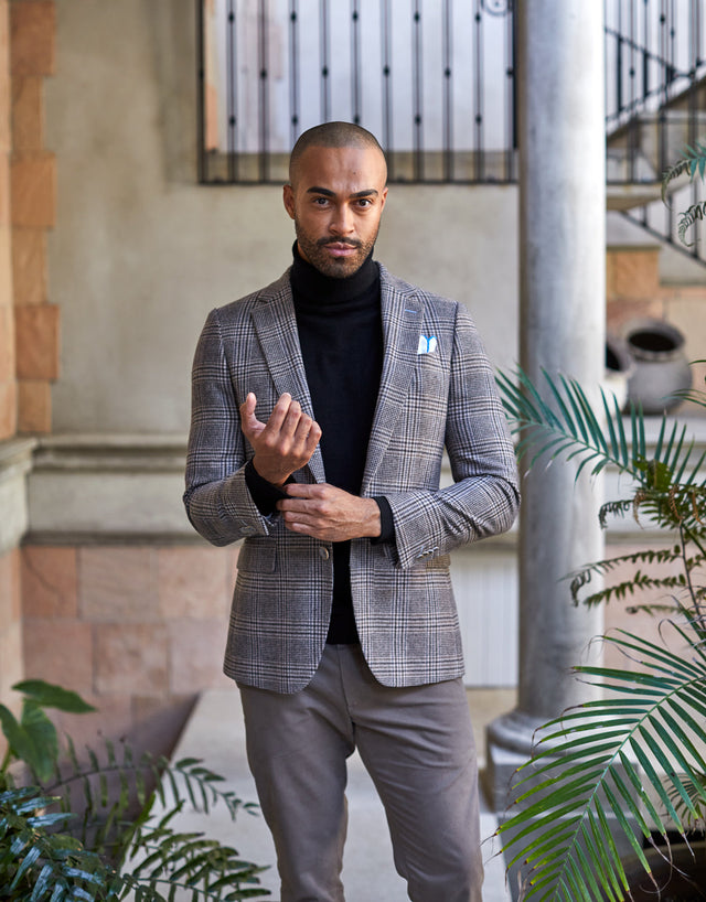 Hawker Beige & Brown Check Blazer