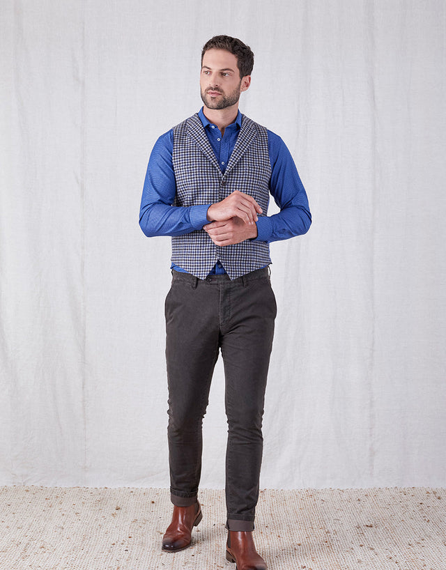 Shelby Gun Check Waistcoat