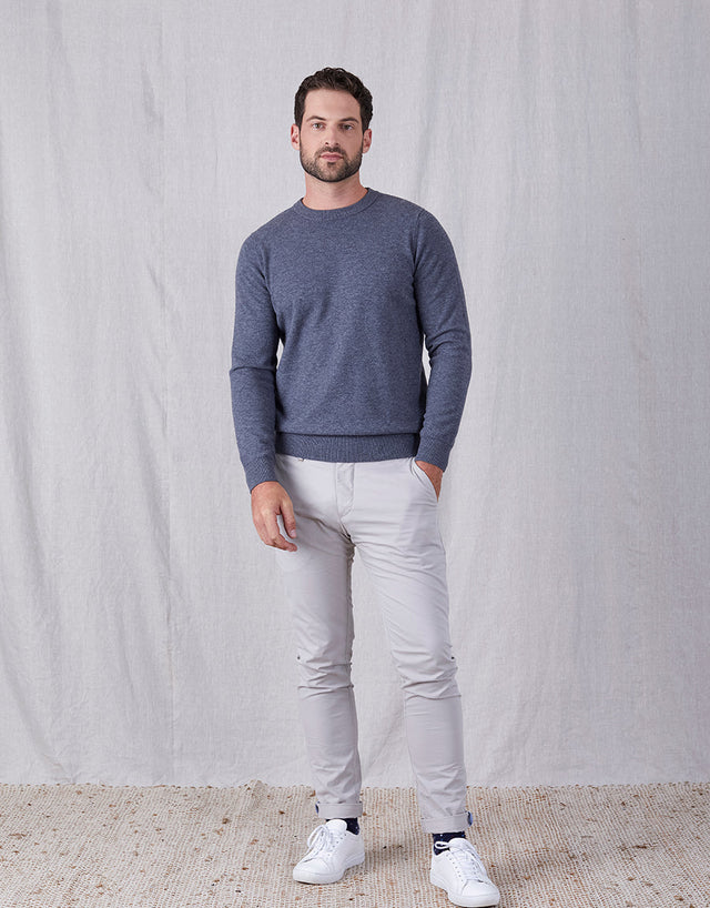 Naseby Grey Crew Neck Jersey