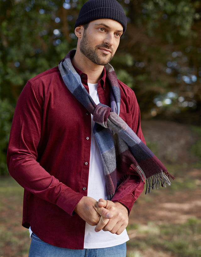 Ohope Burgundy Corduroy Shirt