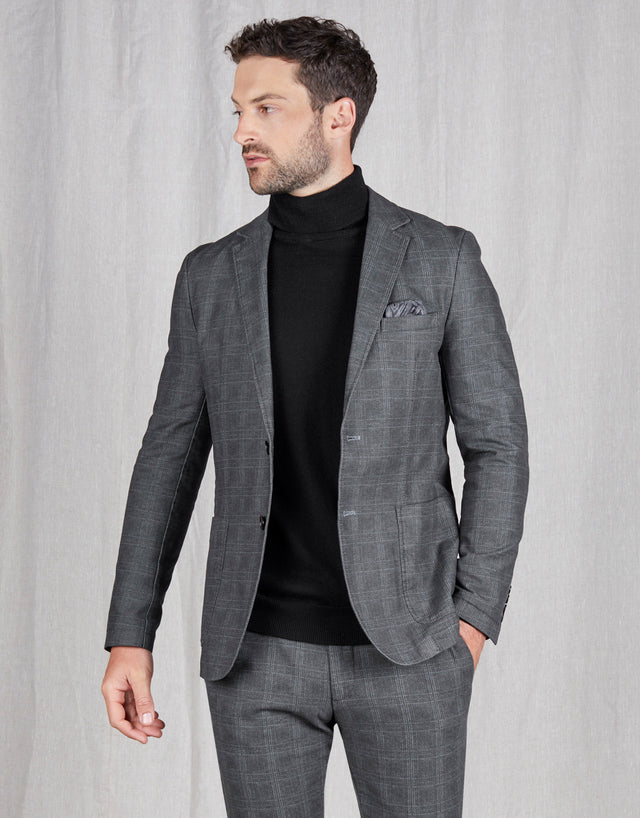 Spectre Charcoal Check Suit