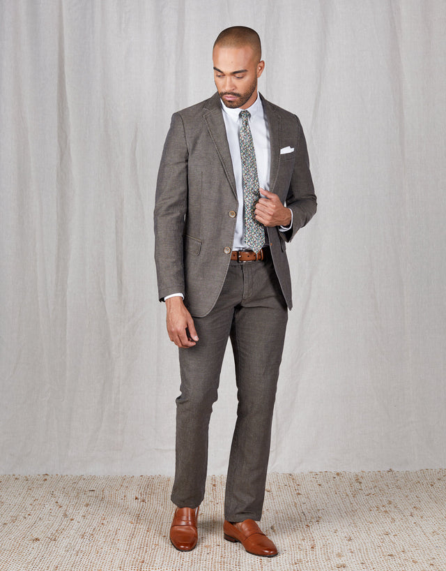 Enz Brown Birdseye Trouser