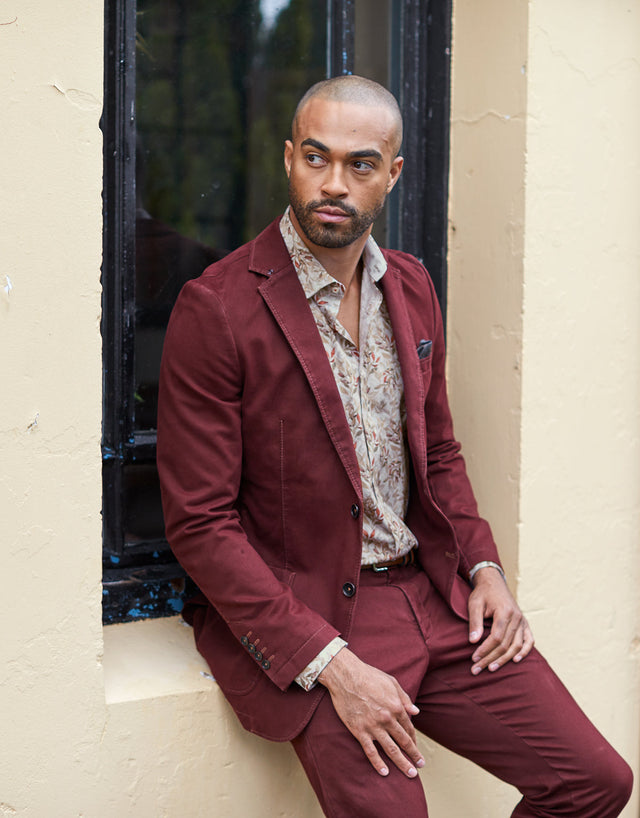 Spectre Burgundy Twill Blazer