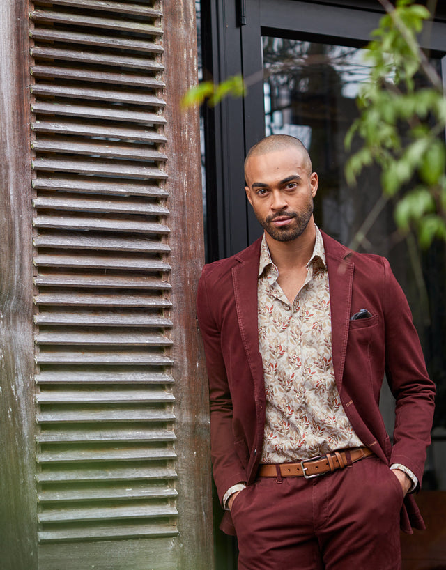 Spectre Burgundy Twill Blazer