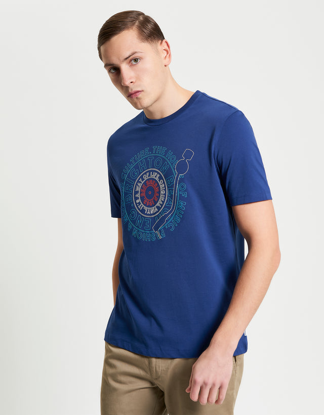 Ben Sherman Record Target Royal Blue T-Shirt