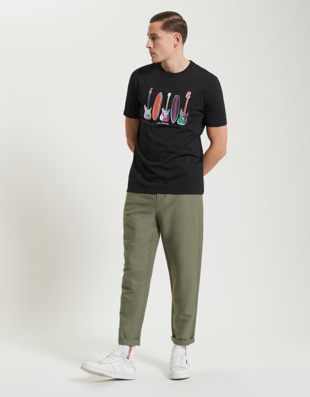 Ben Sherman Surf And Guitars Black T-Shirt
