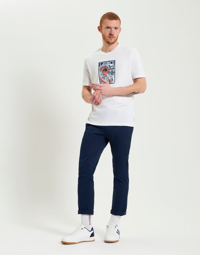 Ben Sherman Boat And Guitar Character White T-Shirt