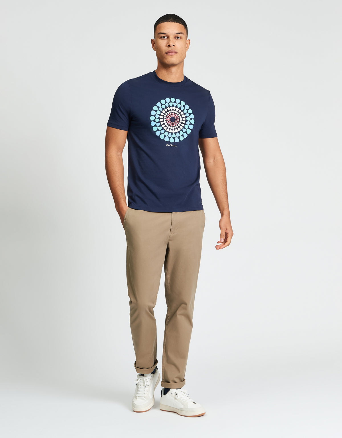 Ben Sherman Plectrum Target Dark Navy T-Shirt
