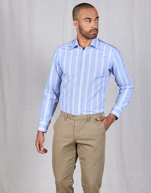 London Bold Blue Stripe Shirt