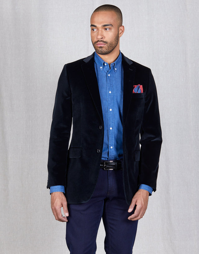 Cooper Black Velvet Blazer