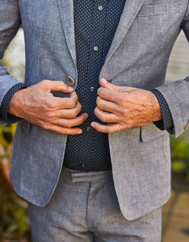 Enz Indigo Check Trouser