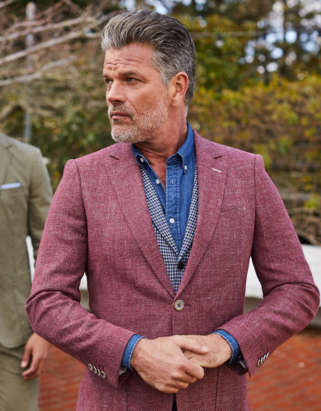 Pearse Berry Herringbone Blazer