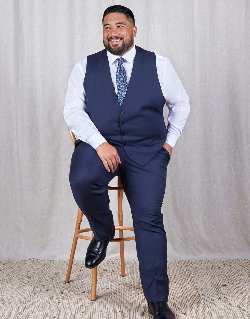 Cooper Blue Nailhead Suit