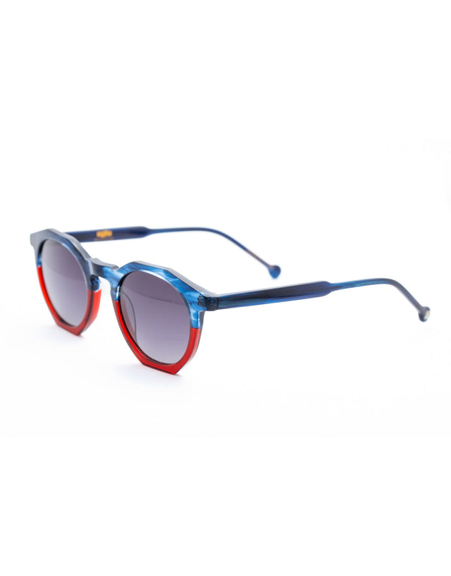 AGE Eyewear Cage Blue To Red Sunglasses