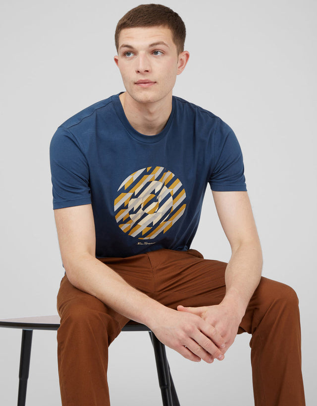 Ben Sherman Abstract Target Tee Dark Blue