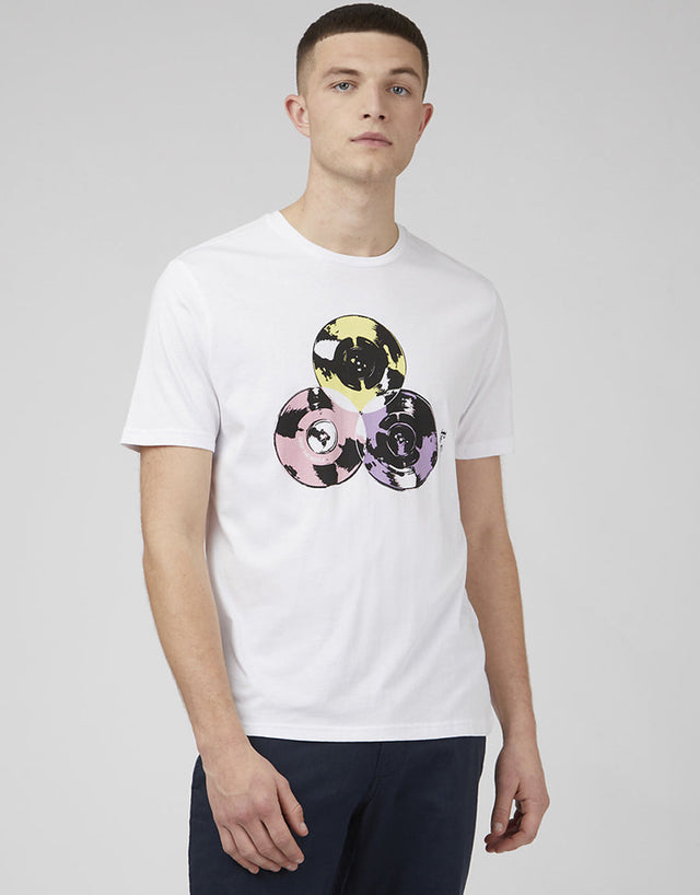 Ben Sherman Drop The Needle White T-Shirt