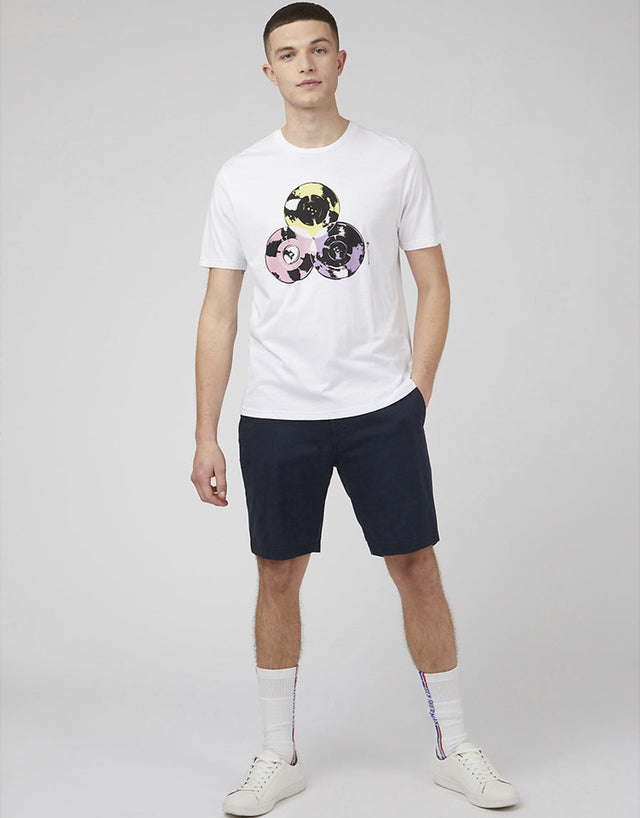 Ben Sherman Drop The Needle White T-Shirt