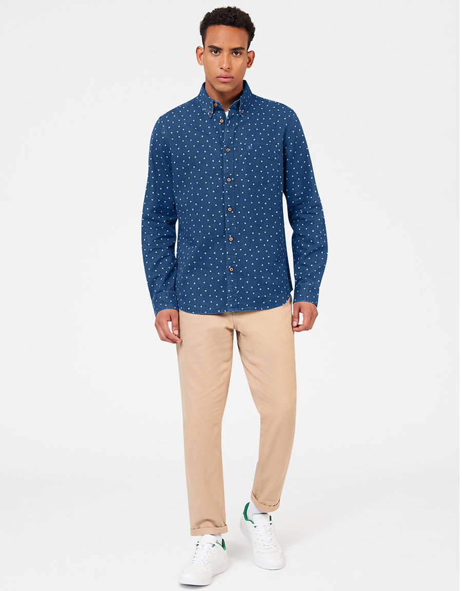 Ben Sherman Indigo Card Print Shirt
