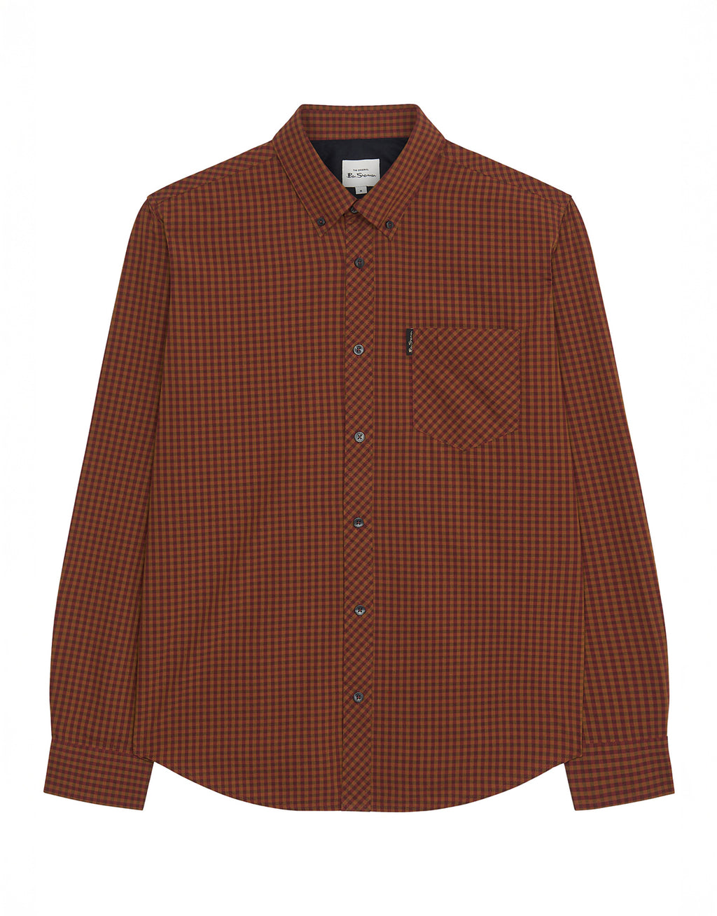 Ben Sherman Signature Gingham Wine Long Sleeve Shirt