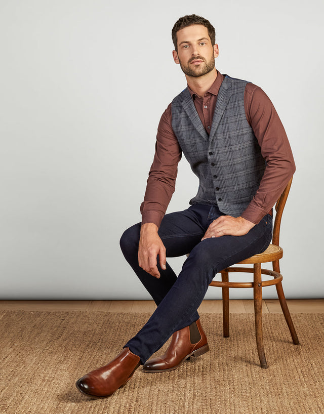 Alfred Burgundy Twill Shirt