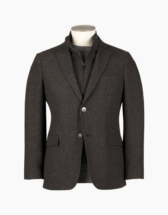 Sestri Charcoal Grey Textured Blazer