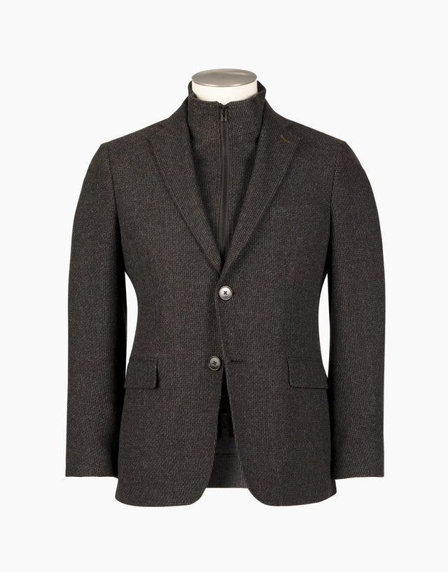 Sestri Charcoal Grey Textured Blazer