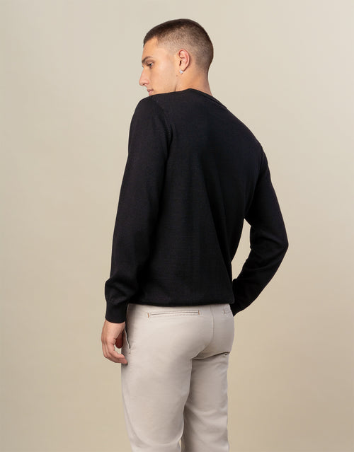 Naseby Black Crew Neck Jersey