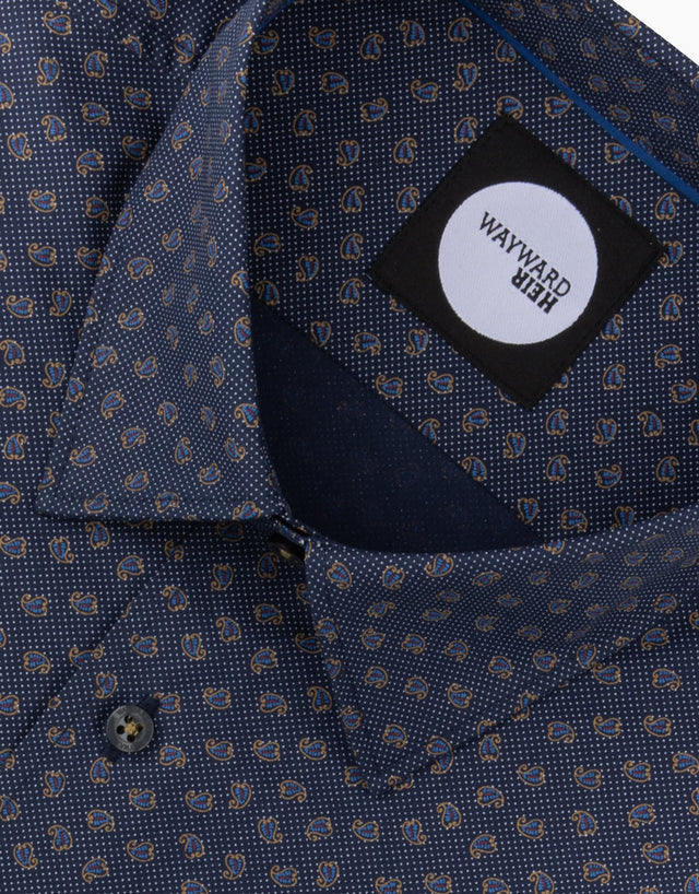 Brooklyn Navy Paisley Print Shirt