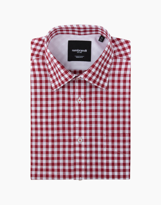 Sinatra Red Gingham Shirt