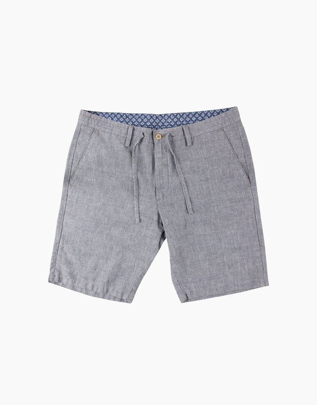 Island Indigo Check Shorts