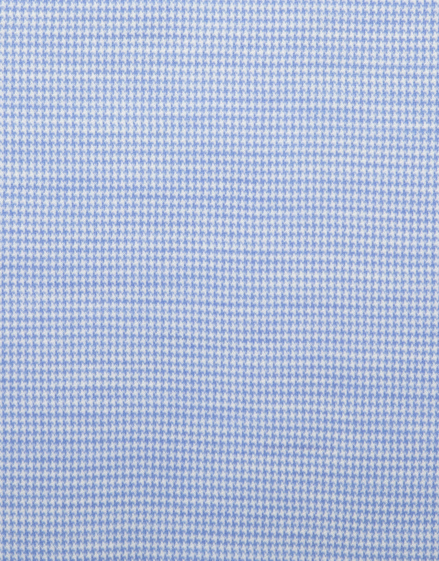 Ohope Light Blue Houndstooth Merino Wool Shirt