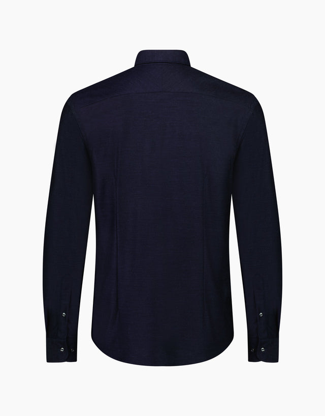 Ohope Navy Merino Wool Shirt