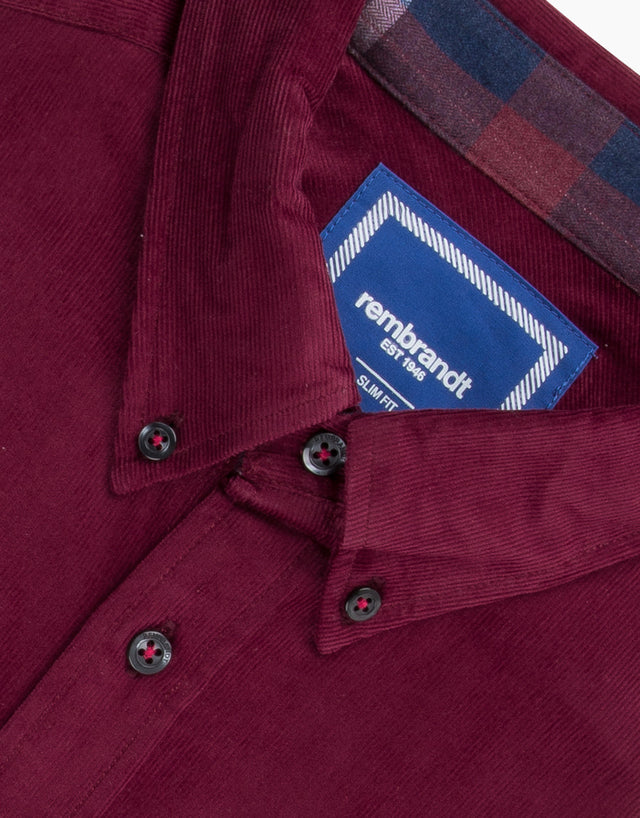 Ohope Burgundy Corduroy Shirt