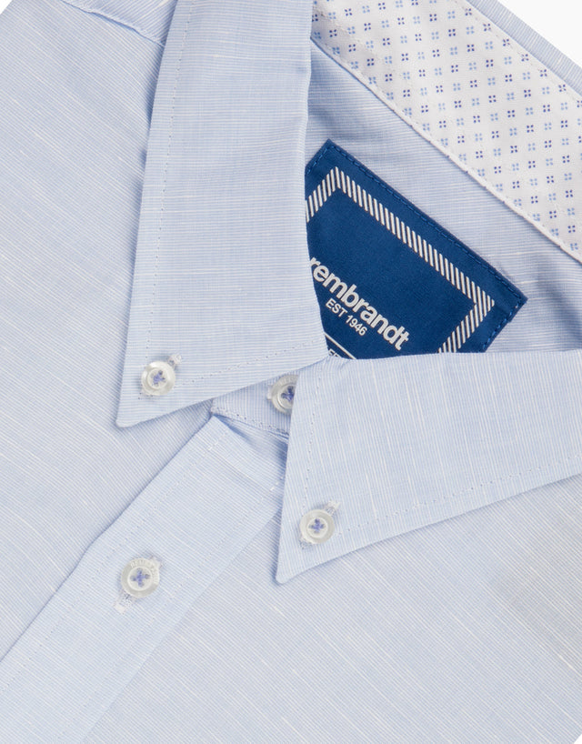 Ohope Light Blue Cotton-Linen Shirt