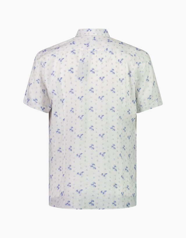 Waihi Blue Floral Short Sleeve Shirt