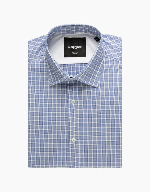 London Blue & White Check Shirt