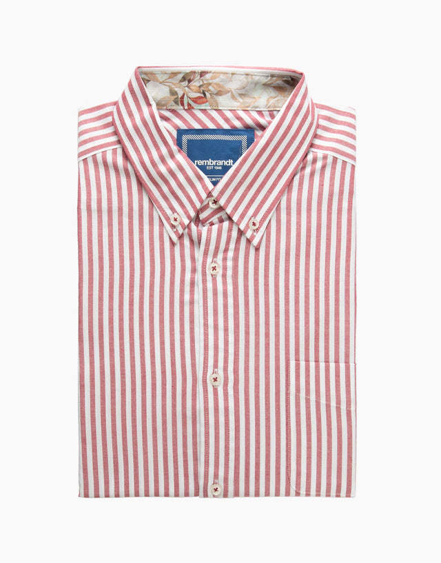 Ohope Red & White Stripe Shirt