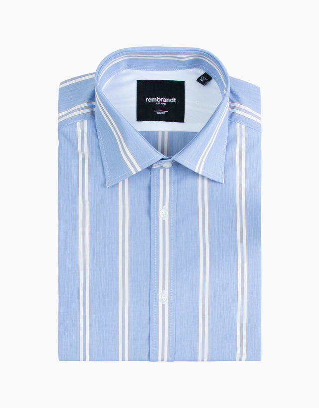 London Bold Blue Stripe Shirt