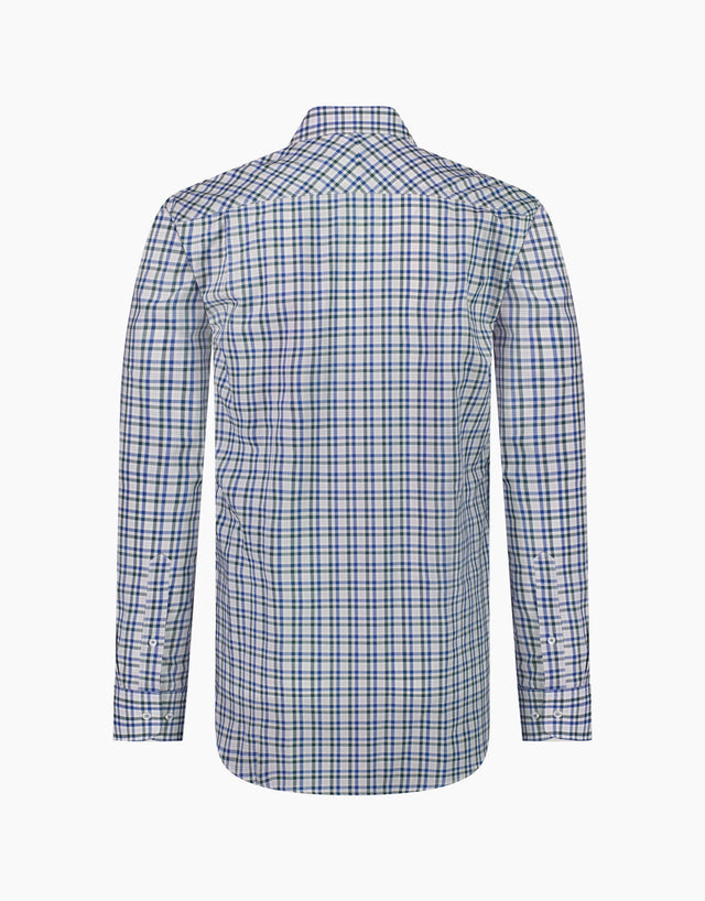 Sinatra Green & Navy Check Shirt